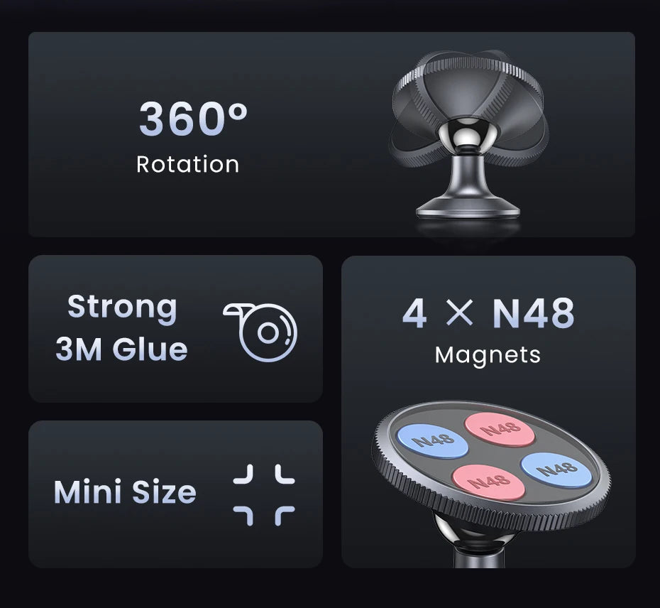 UGREEN Magnetic Car Phone Holder for iPhone 15 14 13 Samsung Xiaomi Car Holder for Phone for Dashboard Mobile Phone Holder Stand