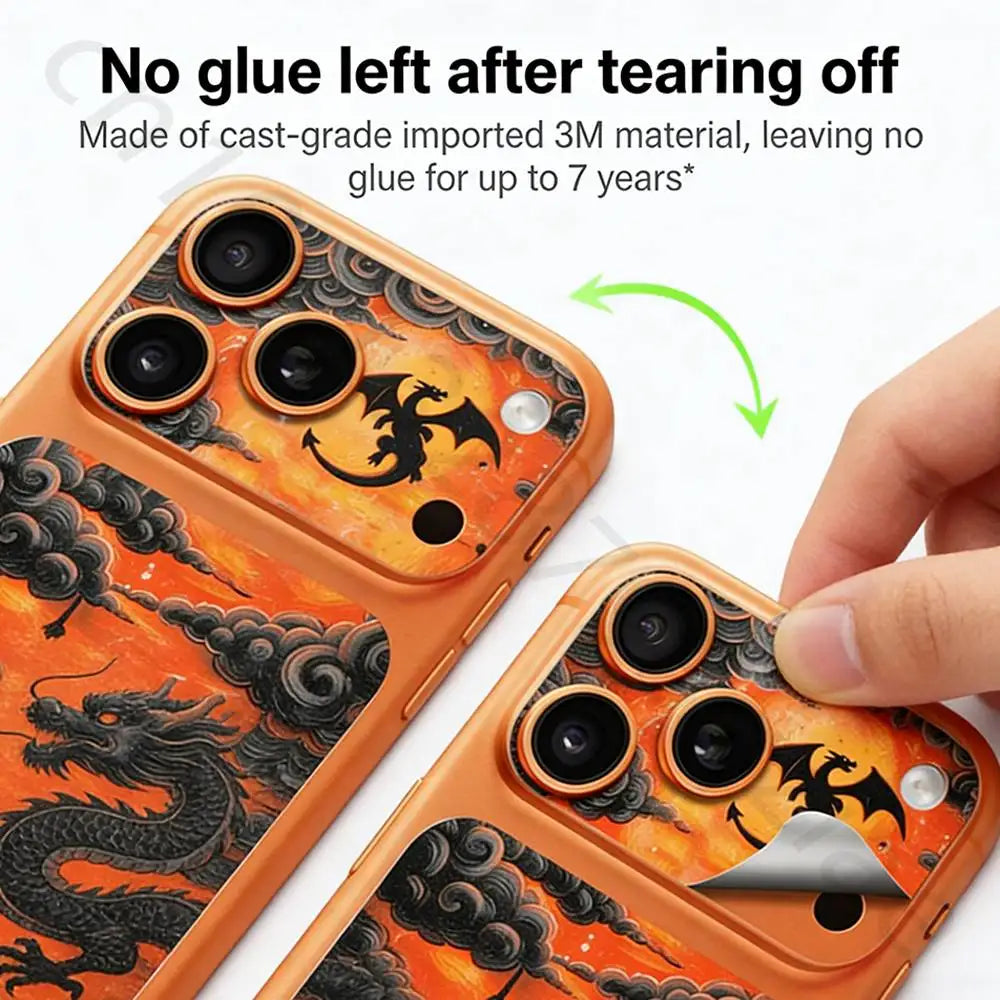 FlowER For iPhone 17 pro Max 17 pro Full Cover Decal Skin Wrap 3D Colorful Rear Protective Sticker Film