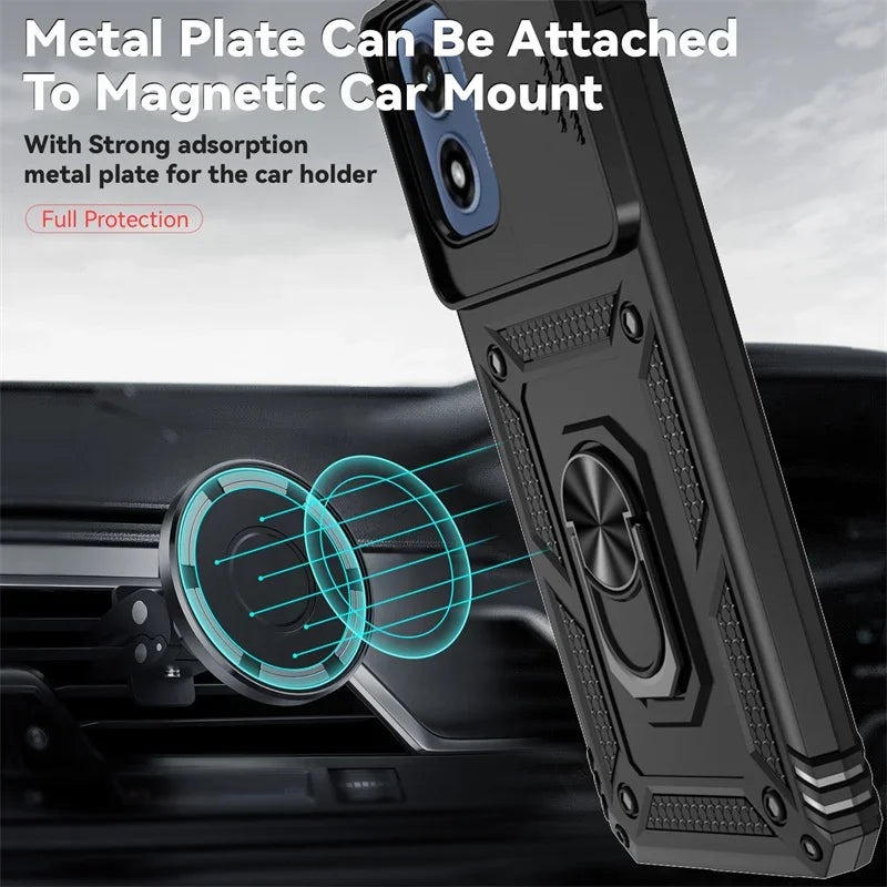 Armor Shockproof Case For Motorola Moto G Stylus 2026 G Play 2024 G Power 5G Edge 2025 Cover Ring Car Holder Shell Coque Funda