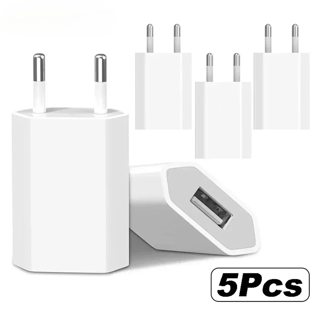 5V 1A USB Charger Fast Charging Mobile Phone Travel Wall Charger For iPhone Samsung Xiaomi Huawei Portable QC3.0 EU Plug Charger