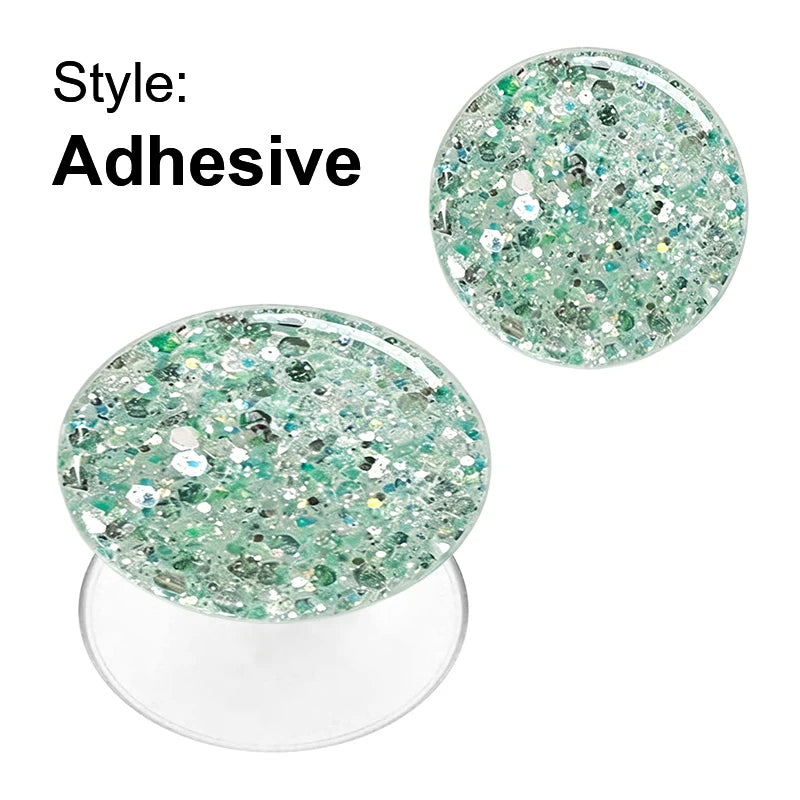 Glitter Phone Grip Socket Foldable Phone Holder Ring Holder With Adhesive for Iphone 17 16 15 14 13 Samsung Grip Tok Bracket