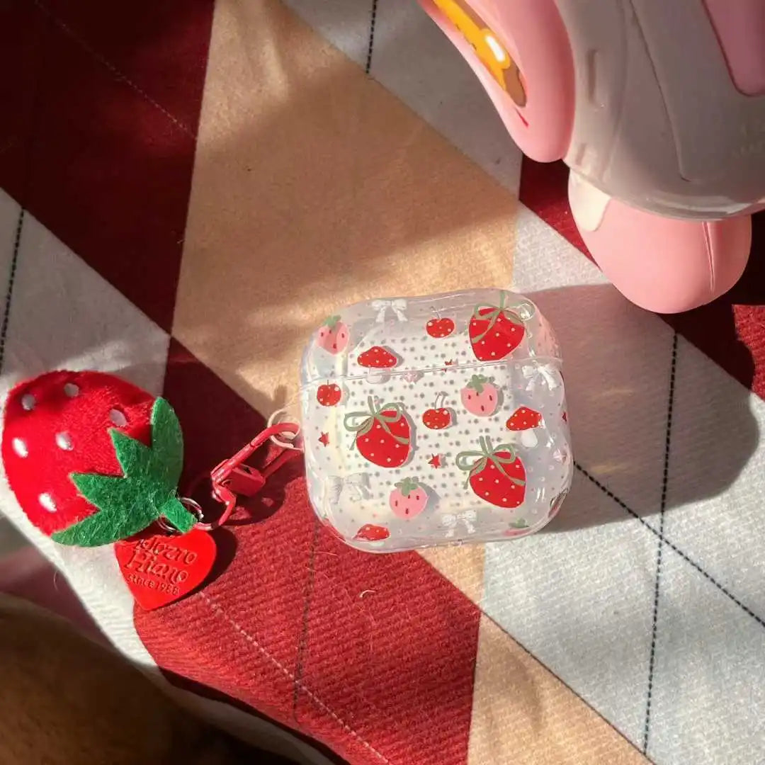 For Apple AirPods Pro3 2025 New Case AirPods 1 2 3 4 Pro2 Earbuds Cover Strawberry Cute Snowflake Winter Elk Protective Sleeve