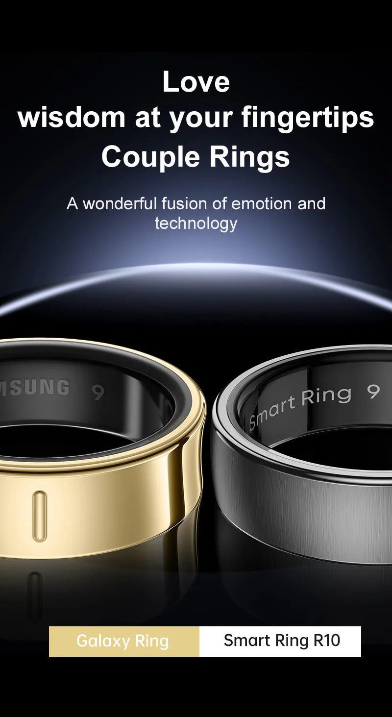 Smart Ring R10 Gesture Control Heart Rate Body Temperature Blood Oxygen Sleep Monitor 5ATM Waterproof Multi Sport Smart Ring