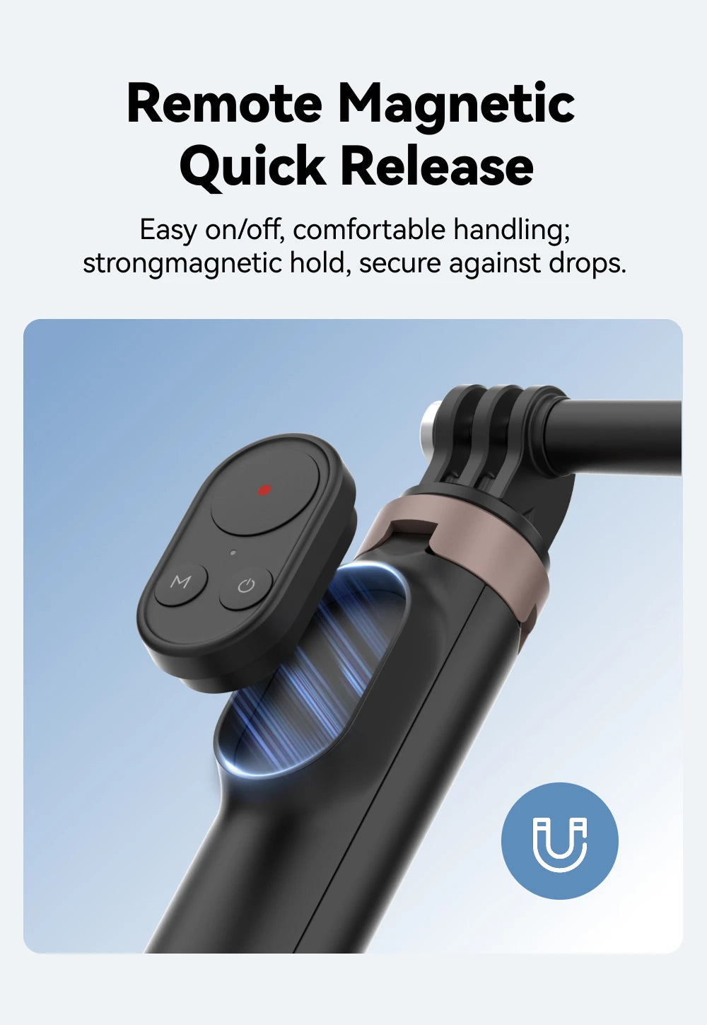 TELESIN Remote Control Wireless Bluetooth Selfie Stick Tripod For DJI OSMO Action 4 5pro 6 360 Gopro 9 10 11 12 13 Smartphone
