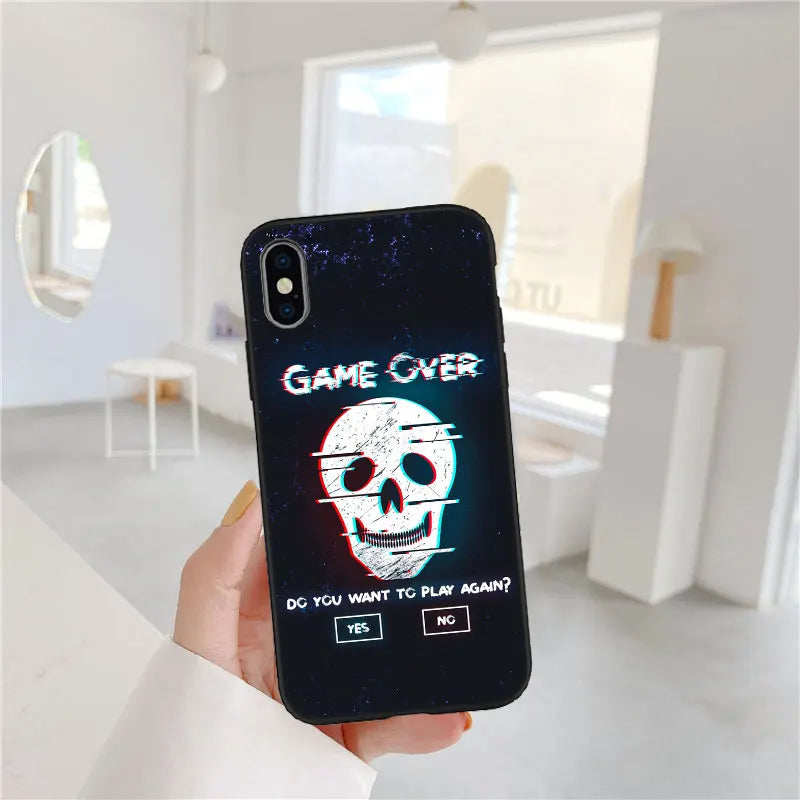 IX16 Game Over New Luxury Phone Case for iPhone SE X XS XR 16E 11 Pro Max 8 7 6 6s Plus