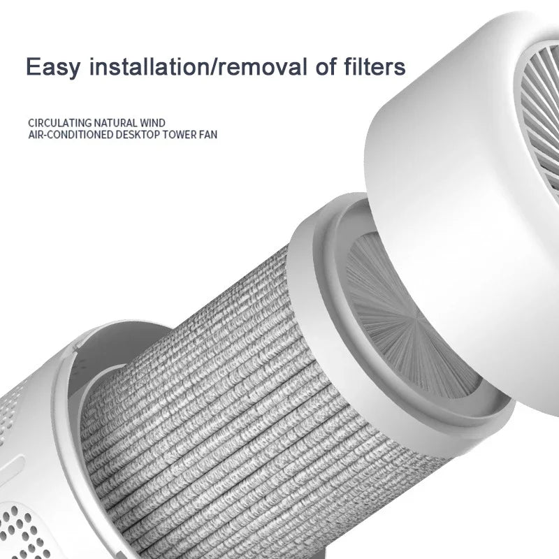 Mini Desktop Air Purifier Portable Air Cleaner HEPA Filter Freshener Odor Remover Compact Air Quality Improvement Devic