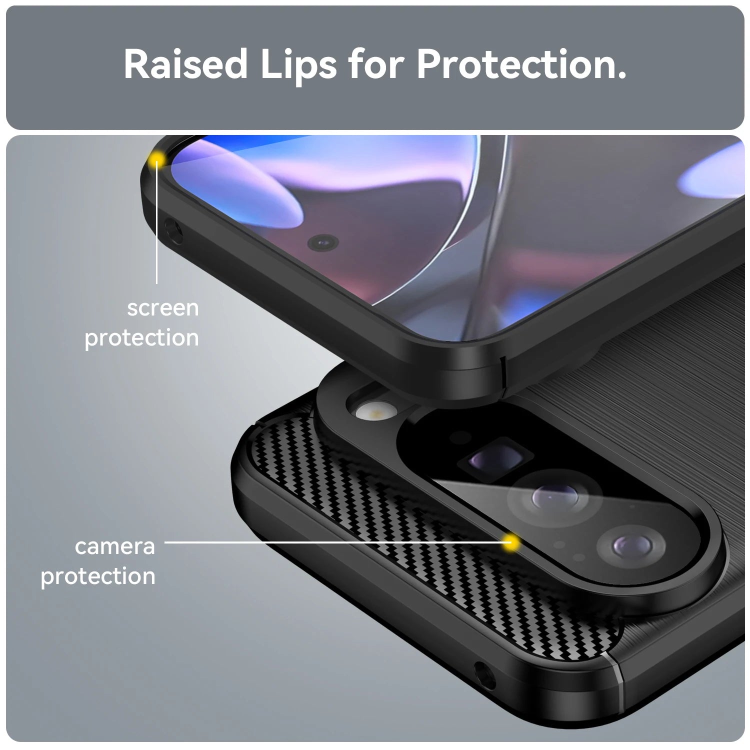 For Google Pixel 10 9 Pro XL Rubber Carbon Fiber Soft TPU Silicone Back Cover For Google Pixel 8 7 Pro 9A 8A 7A 6A Phone Case