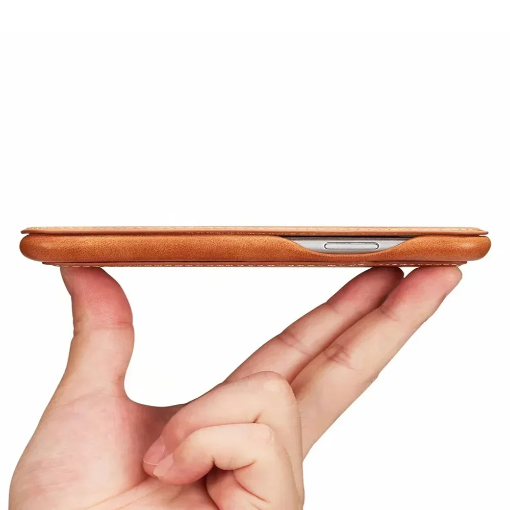 Luxury Ultra Thin Leather Case Flip Cover for Samsung Galaxy S26 S25 S24 S23 S22 S21 S20 FE Ultra Plus A54 A52s S10 S8 Note 20