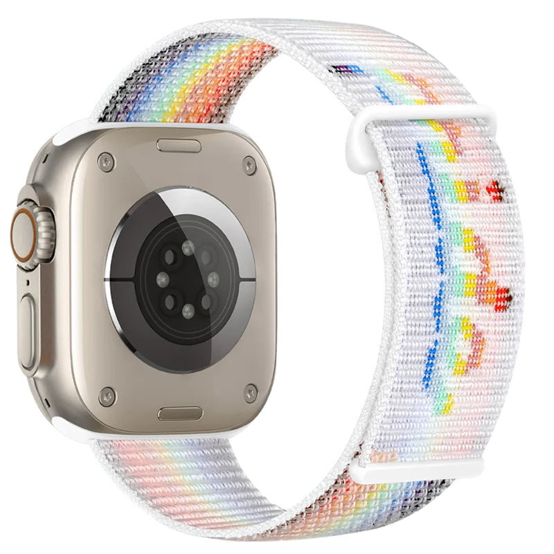 Nylon Loop Strap for Apple Watch Band Ultra-2 49mm 42mm 46mm 45mm 44mm 40mm Sport Bracelet Iwatch Bands Series11 10 9 8 7 6 5 4