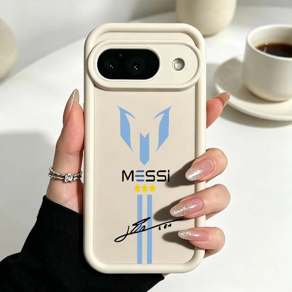 Football M-Messi design Cover For Google Pixel 10 9 8 7 9a 8a 7a Pro XL Eye Ladder Phone Case