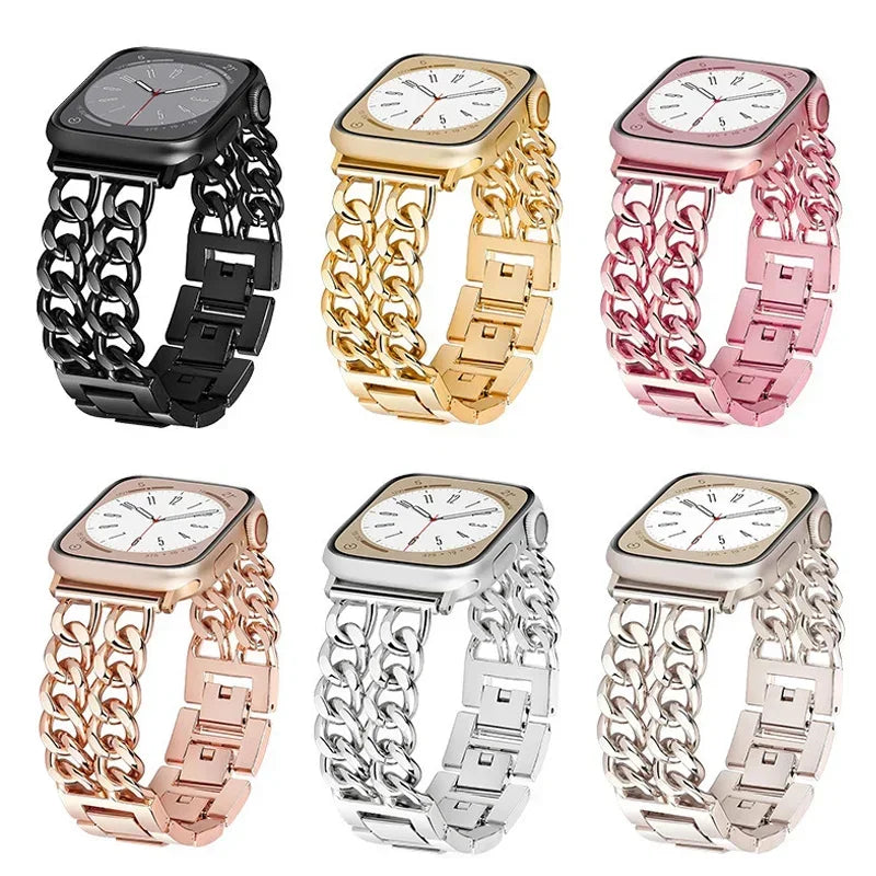 Metal Stainless steel Bracelet for Apple Watch Band Ultra 49mm 40mm 44mm 41mm 45mm 42/46mm IWatch Strap Series 10 9 8 7 SE 6 5 4