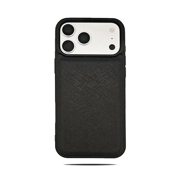 Simple Solid Color Leather Phone Cover For iPhone 17 16 15 Pro Max Business Office Style Case