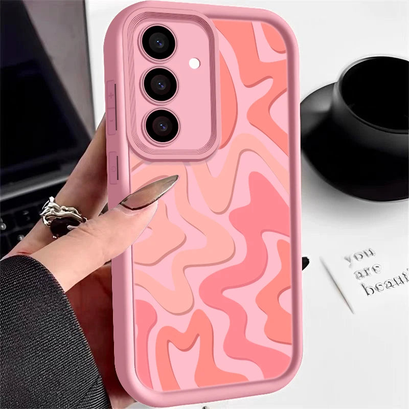 Striped Pattern Phone Case For Samsung Galaxy A57 A37 A56 A16 A17 A36 A26 A55 A54 A15 S25Edge S26 S24 S23 S22 Ultra S25 FE Cover