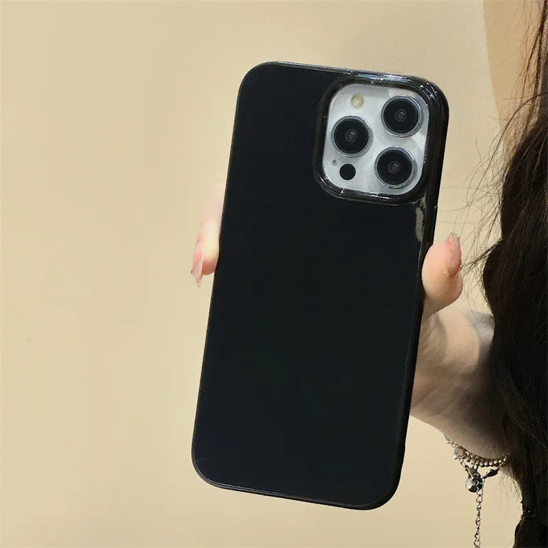 Soft Silicone Glossy Shockproof Phone Case For iPhone 17 Air 16 15 14 13 12 11 Pro Max XR XS X 7 8 Plus Plain Bumper Back Cover