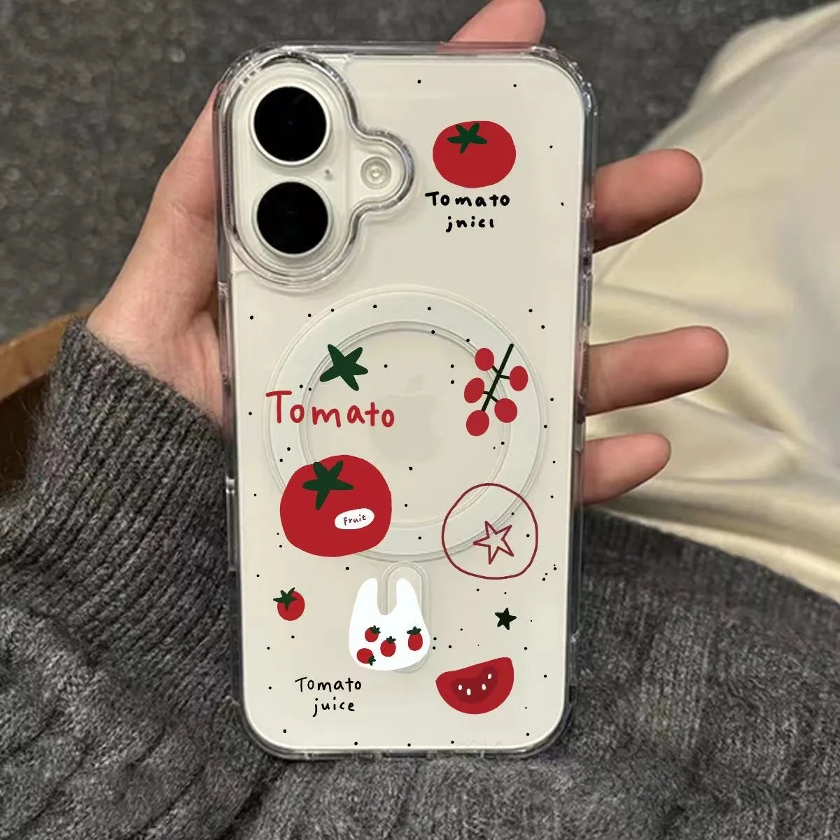 Tomato For Magsafe Phone Case For Samsung Galaxy A56 A16 A17 A55 A36 A53 A35 A06 A07 A26 A34 S26 Ultra S25EDGE S24 FE S23 Capa