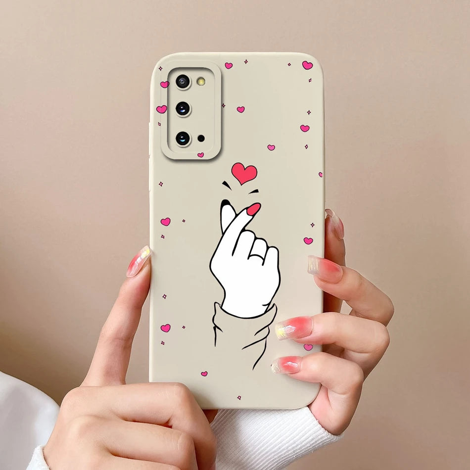 For Samsung S20 FE Plus Ultra Phone Case Funny Camera Protection New Liquid Silicone Cover For Galaxy S20FE S 20 S20Plus Funda