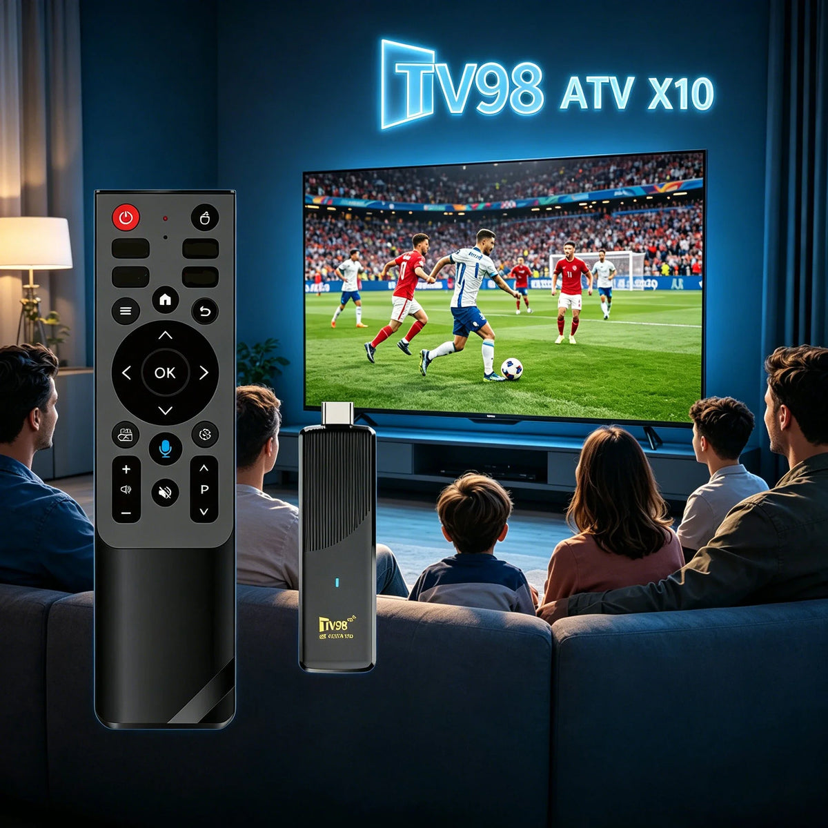 TV Stick Player New TV98 ATV X10 HD 8K 4K Android 14 Smart Media Player RK3518 Quad Core Chip Dual Wifi 5G 4G Voice Remote IPTV