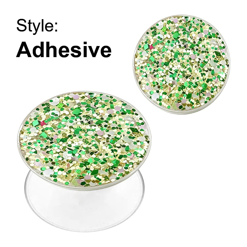 Glitter Phone Grip Socket Foldable Phone Holder Ring Holder With Adhesive for Iphone 17 16 15 14 13 Samsung Grip Tok Bracket