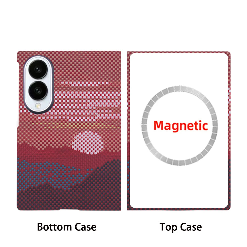 For Samsung Galaxy Z Fold 8 case Kevlar aramid fiber carbon fiber ultra-thin lightweight magnetic business protective cover