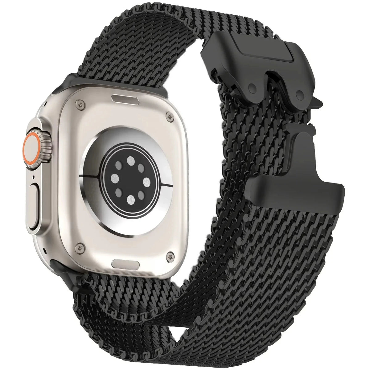 Titanium Band for Apple Watch Ultra 3 4 49mm 44 45 46mm 40 41 Series 12 10 Natural Milanese Loop IWatch Secure Parachute Buckle
