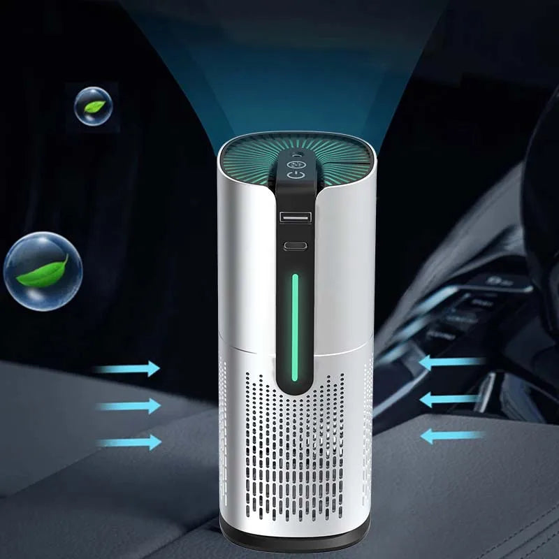 Ozone Negative Ion Anion Smoke Activated Carbon Ionic Uv Hepa Filter Ionizer Vehicle Portable Car Air Cleaner Purifier