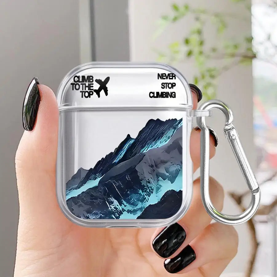 Snow Mountain Airplane Clear Earphone Cases Cover Case For Airpods Pro Pro3 2 1 3 Pro2 4
