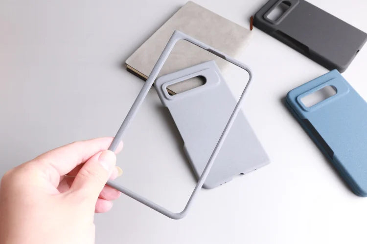 Sandstone Matte Hard PC Flip Phone Case For Google Pixel Fold Ultra Thin Anti-fall Non-slip Full Protect Bumper For Pixel Fold