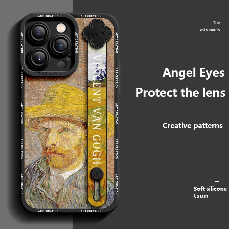 Luxurious Wrist Band Bracket Phone Case Applicable Iphone16 11 12 13 14  15 Pro Max Mini 7 8 Plus Xr Xs Max Anti-fall Silicone S