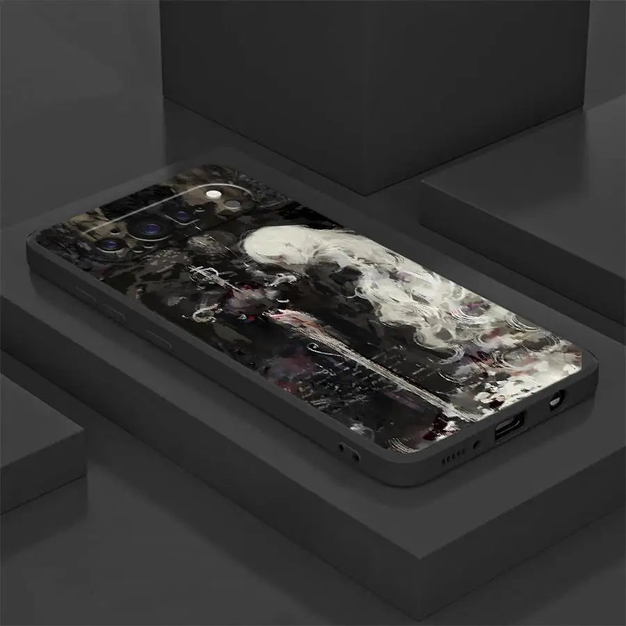 Funda Phone Cover Case for Google Pixel 10A 7a 9a 6 7 8 Pro 8a 6a 10 9 Pro XL Sword & White Hair Witch