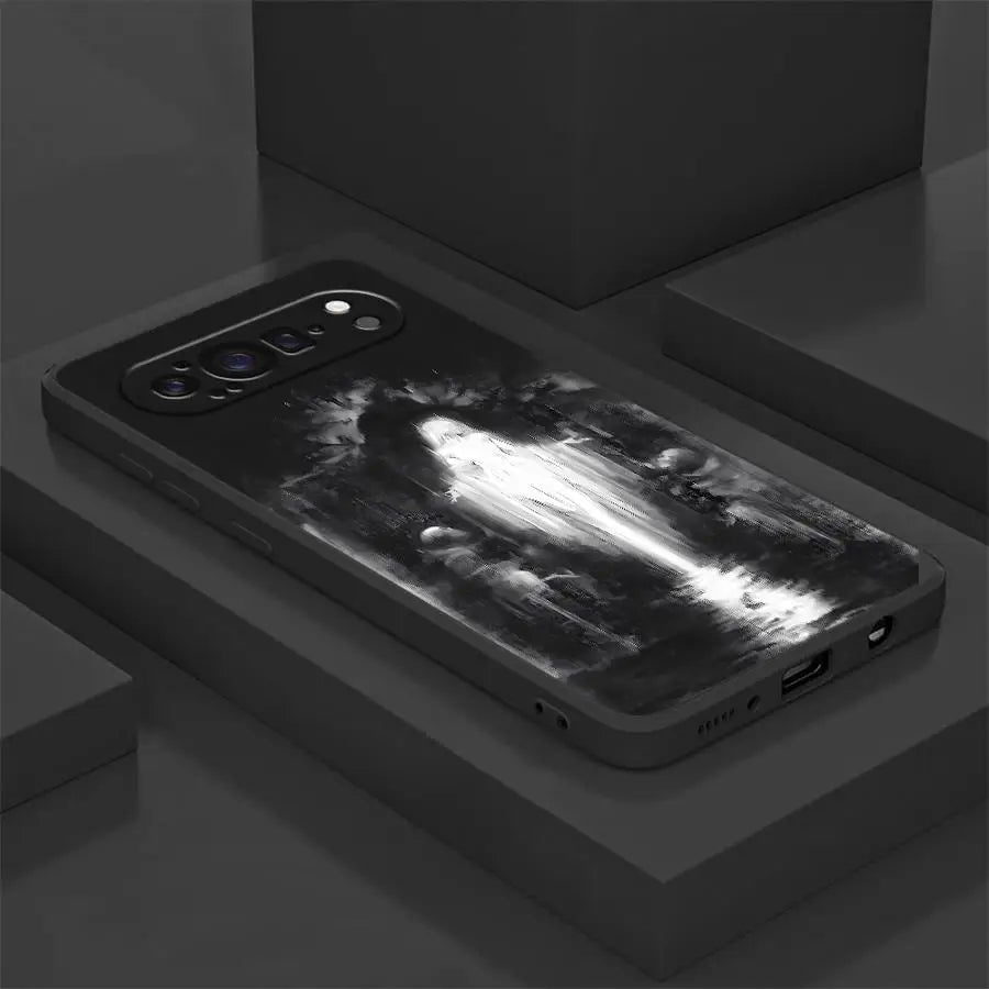 Funda Phone Cover Case for Google Pixel 10A 7a 9a 6 7 8 Pro 8a 6a 10 9 Pro XL Sword & White Hair Witch