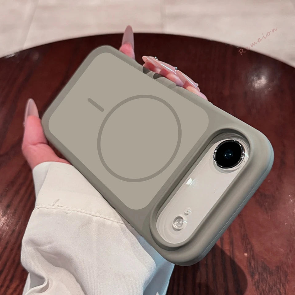 Magnetic Liquid Silicone Phone Case For iPhone 15 14 13 16 17 Pro Max Plus Air Magsafe Official Wireless Charge Protector Cover