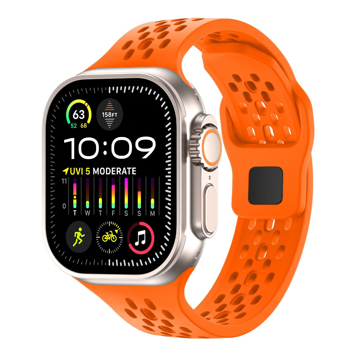 Breathable Silicone Strap for Apple Watch Ultra 4 3 2 49mm 46mm 45mm 41mm 44mm 42mm Band Bracelet for Iwatch Series 12 11 10 9 8