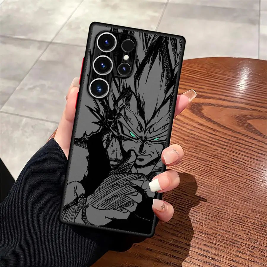 Case for Samsung Galaxy S22 S21 S24 Plus S26 Note 20 Ultra 10+ S25 Ultra S20 S23 FE Phone Cover Dragon Ball Goku Vegeta