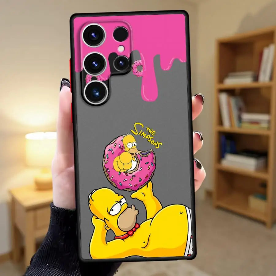 The Simpsons Cartoon Case for Samsung Galaxy S24 Plus Note 20 Ultra 10+ S26 S22 S25 Ultra S20 FE S23 FE S21 Funda Back Phone