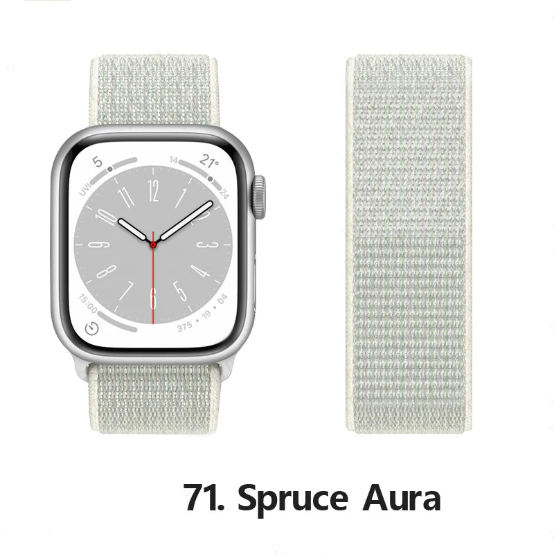 Nylon loop Correa For Apple Watch Bands 45mm 44mm 46mm 40mm 49mm 41mm 42mm Bracelet iWatch Series 12 11 Se 7 8 9 10 ultra 3 4