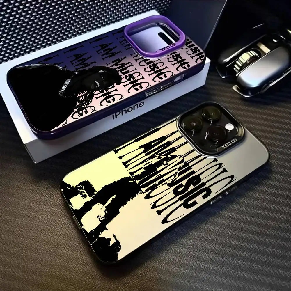 P-playboi Carti I AM MUSIC Phone Case For IPhone 17 16 15 14 13 12 11 Pro Max Air Multicolor Matte Laser Metallic Aurora Funda