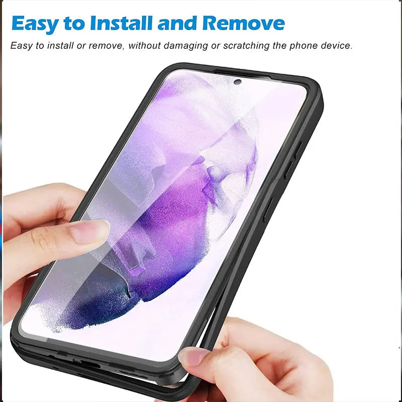 360° Full Cover Case for Samsung Galaxy S24 S25 Ultra S22 S23 S21 Plus Fe A54 A34 A24 A14 A53 A33 A23 A13 Shockproof Soft Cover