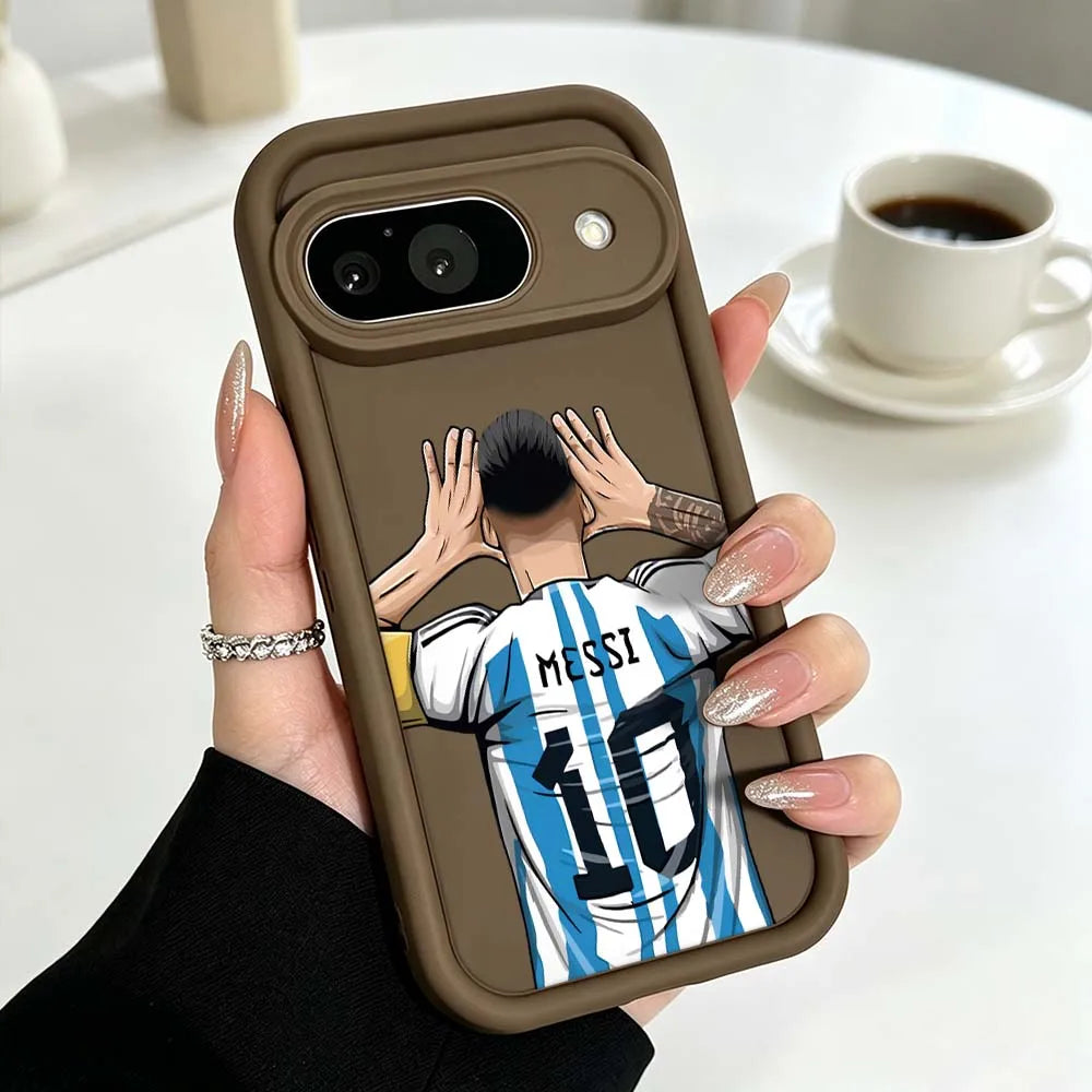 Football M-Messi design Cover For Google Pixel 10 9 8 7 9a 8a 7a Pro XL Eye Ladder Phone Case
