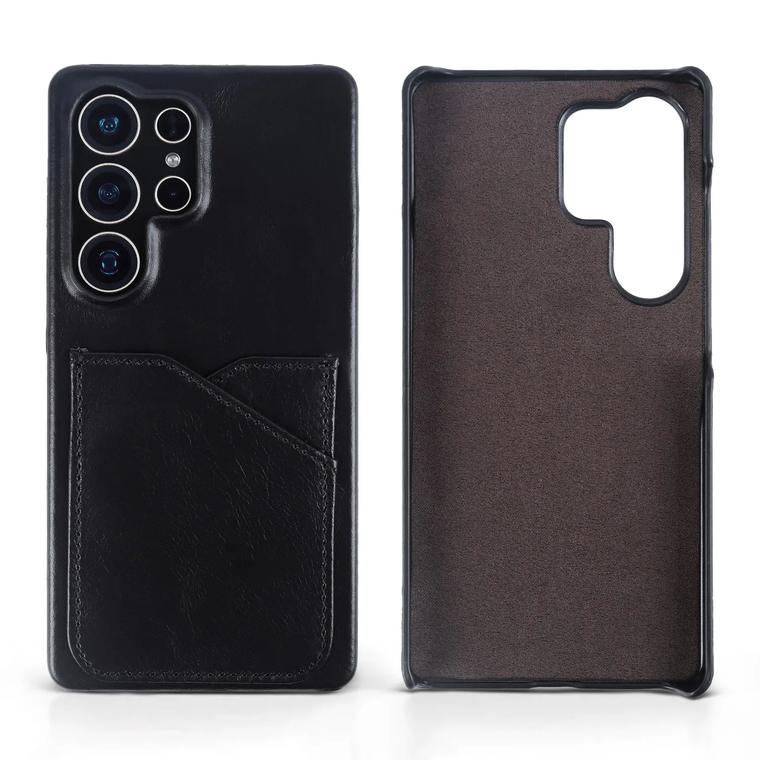 Premium Card Slot Genuine Leather Case For Samsung Galaxy S25 Ultra Cases S24 S23 S22 S21 S20 Vintage Phone Back Cover Coque