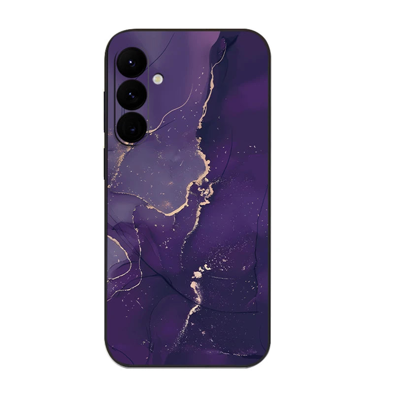 Marble Case For Samsung Galaxy S24 S23 S22 Ultra S21 S20 FE A15 A25 A55 A35 A26 A54 5G A16 A36 A56 S25 Watercolor Silicone Cover