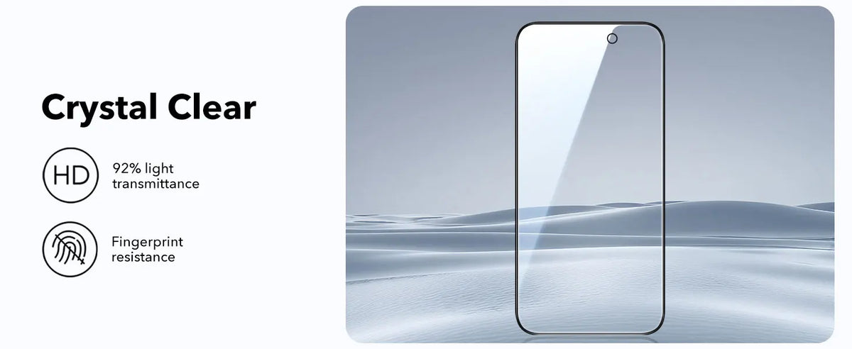 ESR 3-Pack Screen Protector for iPhone 18/17/16/15/14/13 Military-Grade Tempered Glass 9H Hardness Anti-Scratch