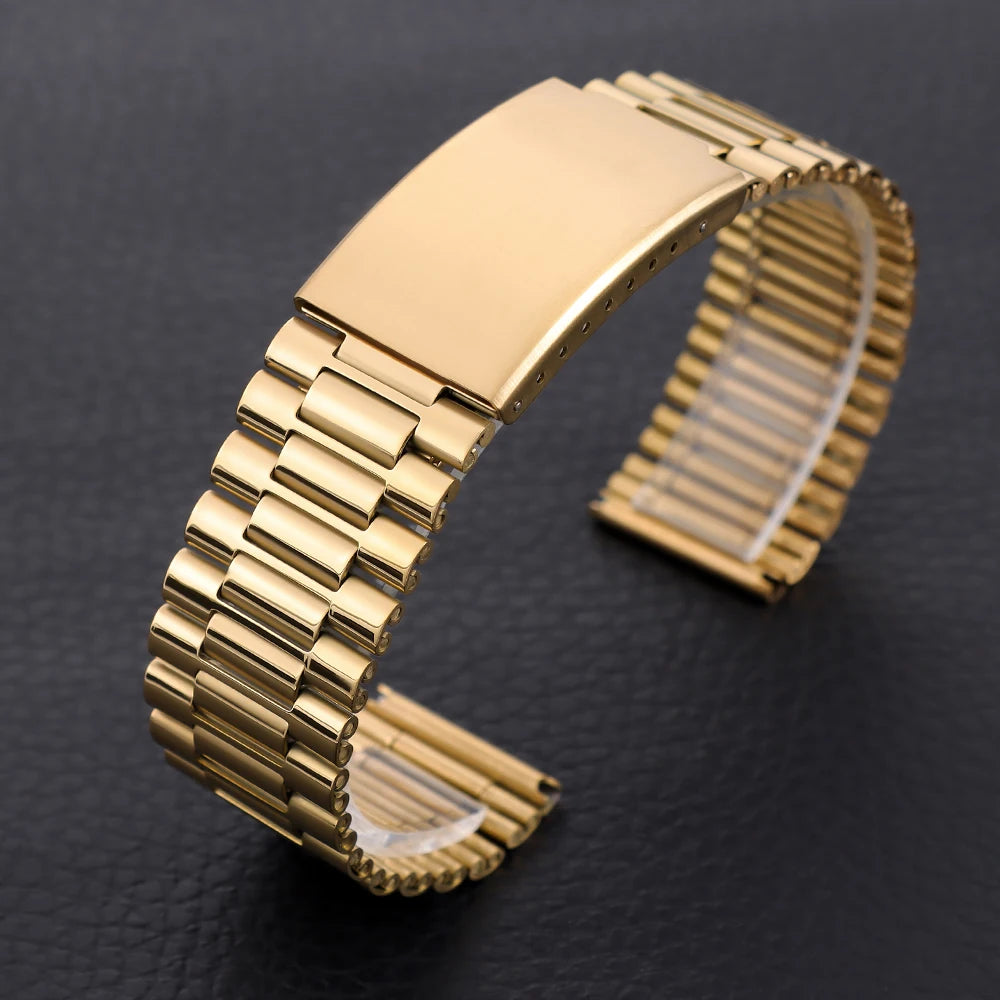 Universal Metal Watchstrap 18mm 20mm 22mm Business Wrist Strap for Smartwatch Stainless Steel Band Men Women Watch Accessoriess