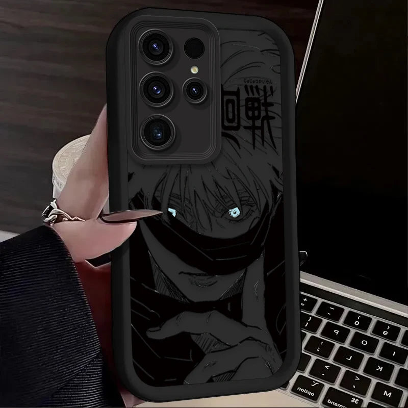 Anime Jujutsu Kaisen Phone Case for Samsung Galaxy S24 S25 S23 Ultra S22 S21 Plus FE A36 A56 A26 A16 A06 A15 A25 A35 A55 5G Enit