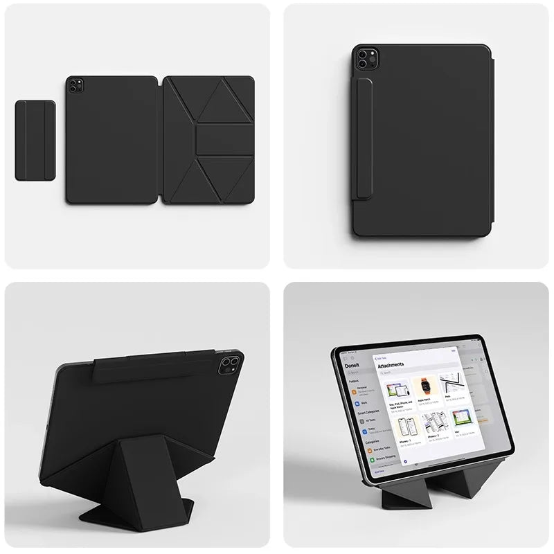 ZOYU Smart Folio Cover for iPad A16 11th 2025 iPad Air 11 Funda iPad Pro 13 12.9 4/5/6th Gen Mini 8.3 A17 Pro Magnetically Capa