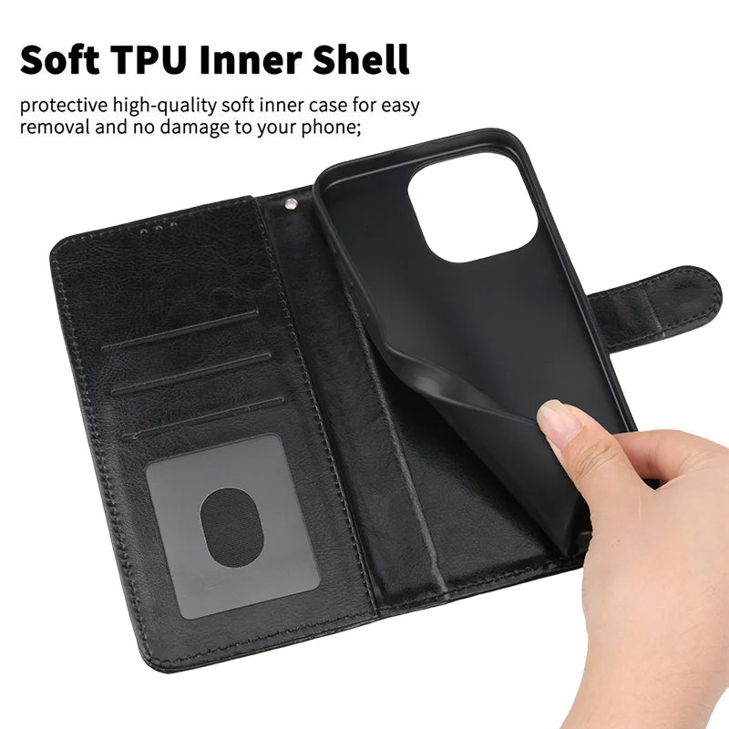 Leather Case For Samsung Galaxy S25FE S25 Edge S25 Ultra S24 S23 S22 S21 S20 FE S10 S9 S8 S7 Funda Flip Wallet Cover Book Case