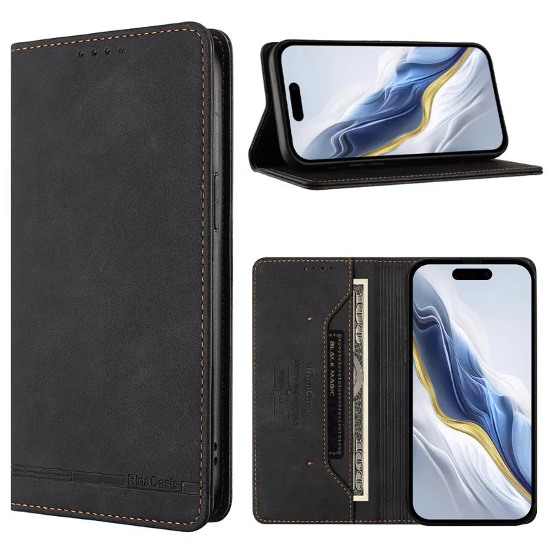 Leather Retro Anti-theft Wallet Flip Case For Motorola MOTO G Stylus Power Play 2025 2024 2023 2022 5G 4G Magnetic Phone Cover
