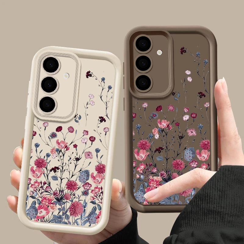 Flower Case For Samsung Galaxy S24 S23 S22 Ultra S21 S20 FE A36 A53 A16 A34 A15 A35 A54 A55 5G A56 S25 S26 A17 A27 A37 A57 Cover
