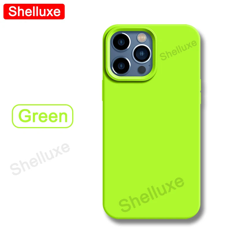 Luxury Liquid Silicone Case Shelluxe For iPhone 17 16 15 14 Pro Max For APPLE iPhone17 Air iPhone16 iPhone15 Plus Phone Cases