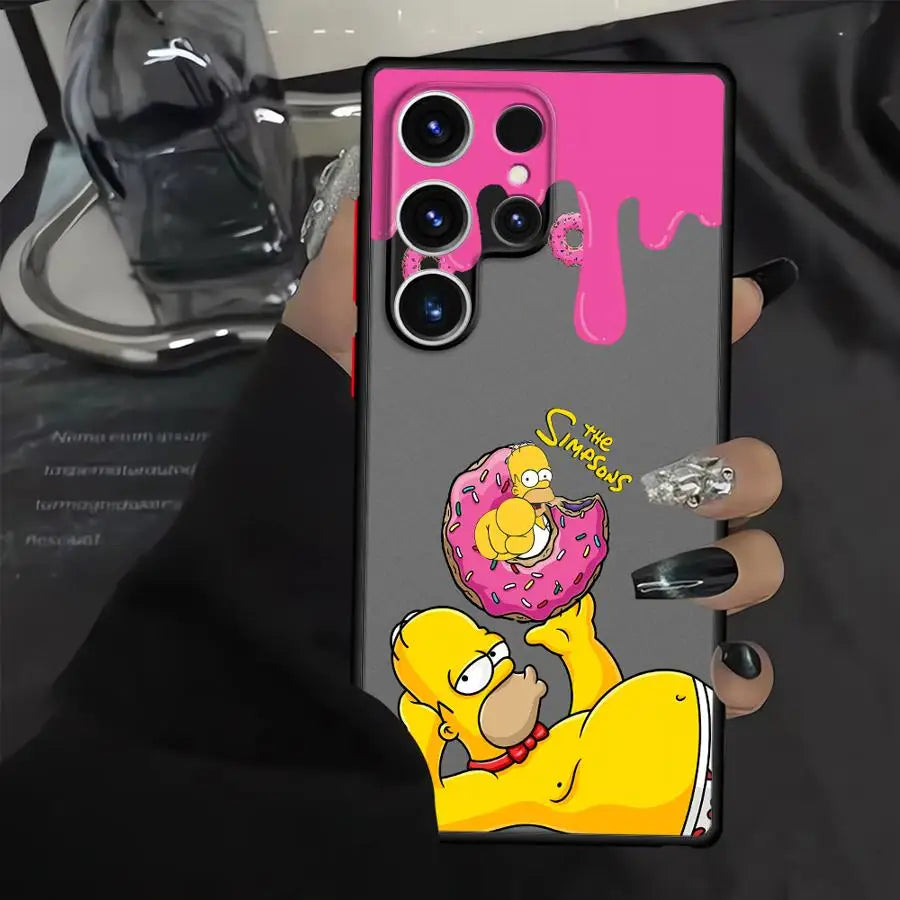 The Simpsons Cartoon Case for Samsung Galaxy S24 Plus Note 20 Ultra 10+ S26 S22 S25 Ultra S20 FE S23 FE S21 Funda Back Phone