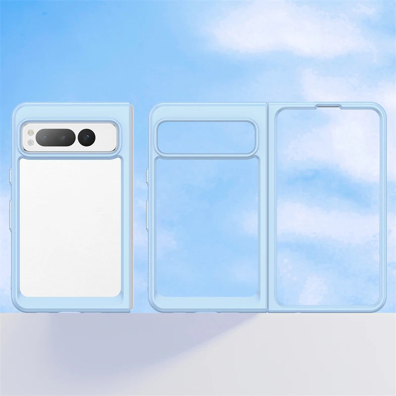 For Google Pixel Fold Case Luxury Silicone Clear Bumper For Pixel Fold Capa TPU Shockproof Case For Google Pixel Fold Cover